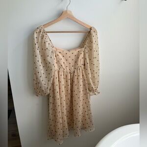 New with tag babydoll style polka dot dress from a boutique